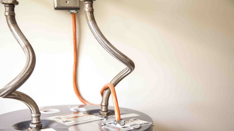 Water heater pipes